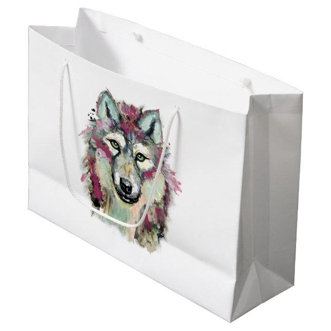 Wolf Large Gift Bag (Front Angled)