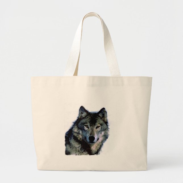 Wolf Large Tote Bag (Front)