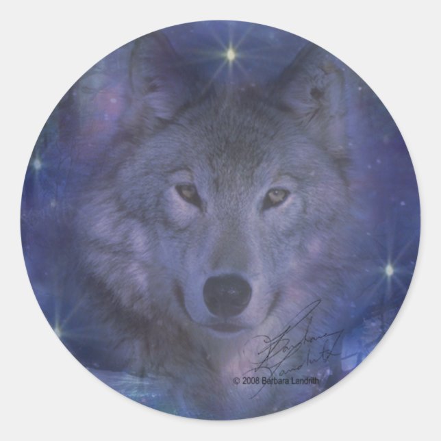 Wolf - Leader of the Pack Classic Round Sticker (Front)