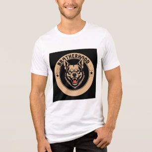 Wolf Logo Emblem Representing Brotherhood Tri-Blend Shirt