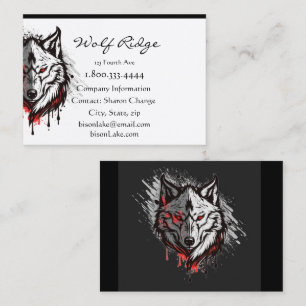 Wolf Logo Wolves Nature Custom Business Card