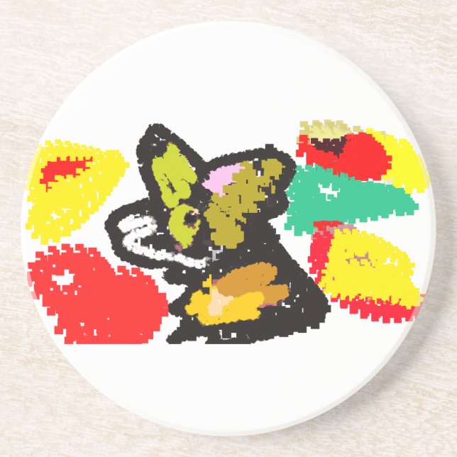 Wolf  lovely autumn  coaster (Front)