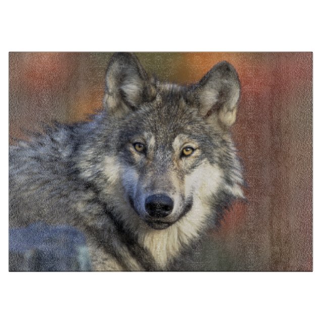 Wolf Lovers Art Cutting Board (Front)