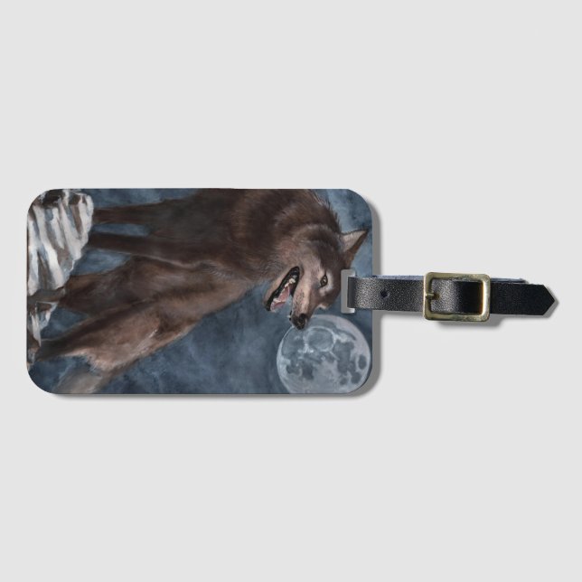 Wolf Luggage tag (Front Horizontal)