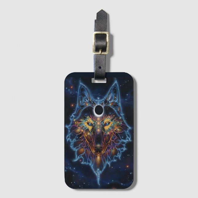 Wolf Luggage Tag (Front Vertical)