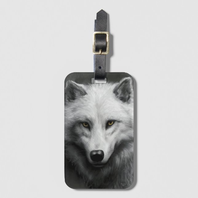 Wolf Luggage Tag (Front Vertical)