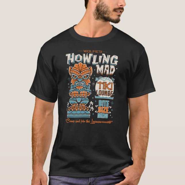 Wolf Man Creepy Cute Tiki Lounge - Vacation Surf M T-Shirt (Front)