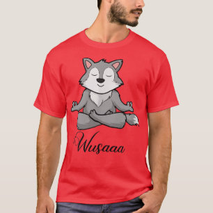 Wolf meditation sunflower Breathe Deep wusaaa calm T-Shirt