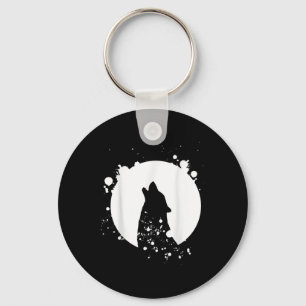 Wolf Men Silhouette Animal Motif Environmental Key Ring
