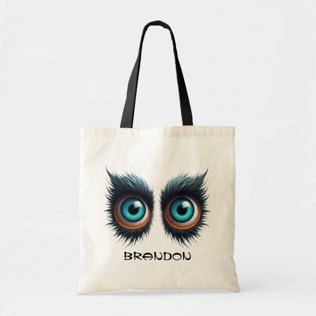 Wolf Monster Eyes Customise Candy Tote Bag (Front)