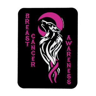 Wolf/Moon...Breast Cancer Magnet