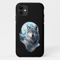 Wolf Moon Graphic Howling ,Under Full Moon Night