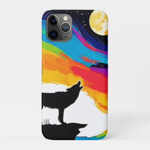 Wolf Moon Howl Art iPhone 11 Pro Case