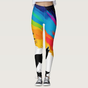 Wolf Moon Howl Art Leggings