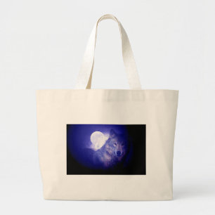 Wolf & Moon Large Tote Bag