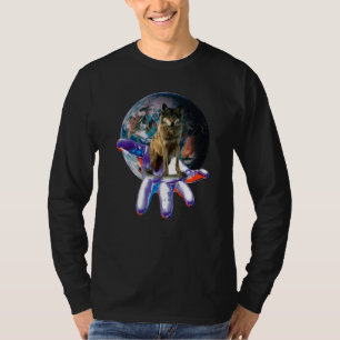 Wolf Moon Motif Pack Wild Lupus Colourful Wolves T-Shirt