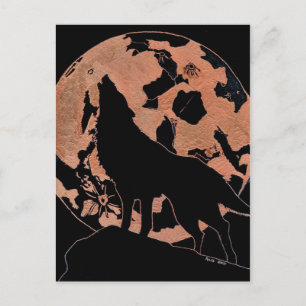 Wolf Moon Postcard