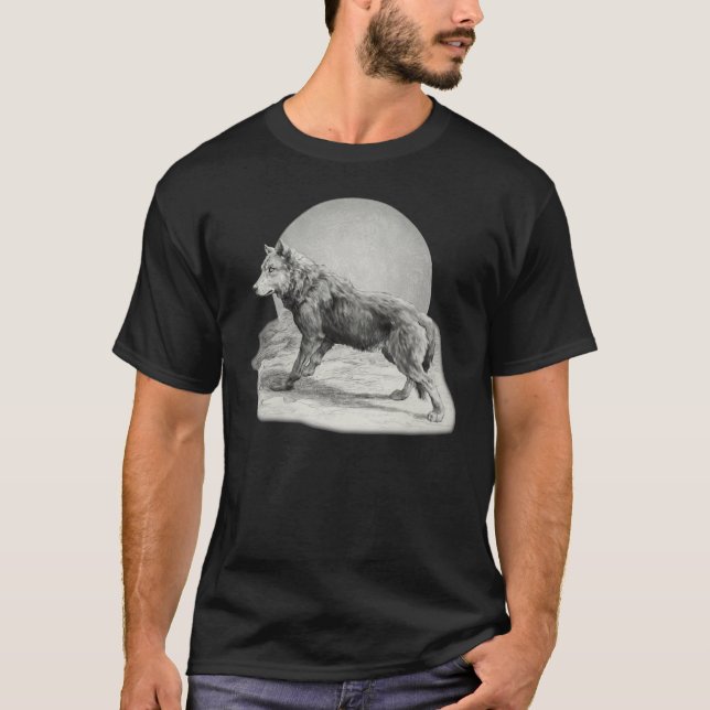 Wolf Moon Profile T-Shirt (Front)