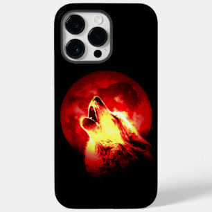 Wolf, Moon & Red Sky Case-Mate iPhone 14 Pro Max Case