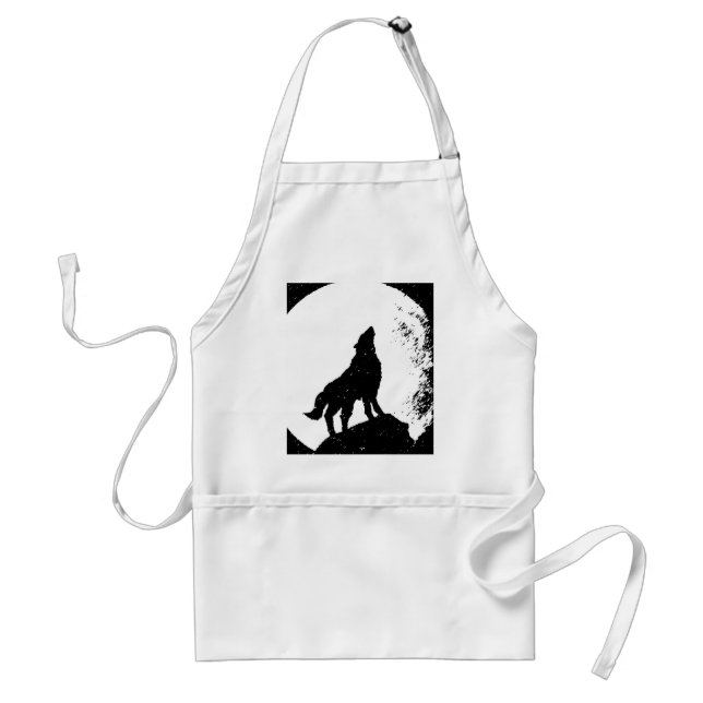Wolf & Moon Silhoutte Standard Apron (Front)