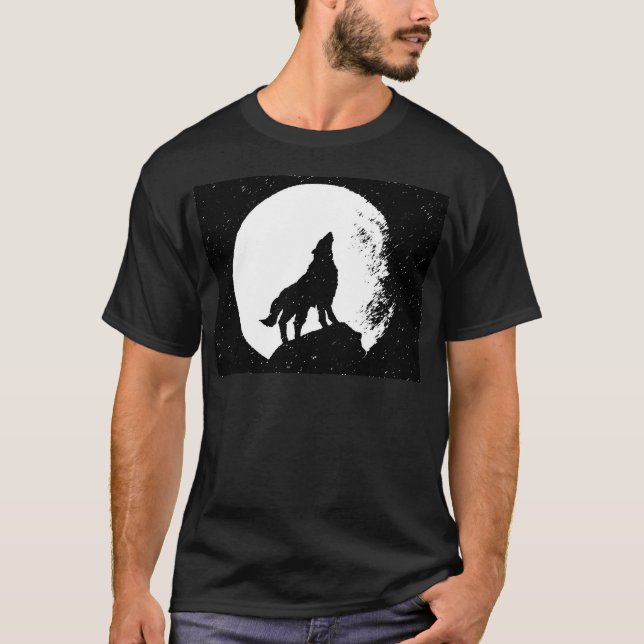 Wolf & Moon Silhoutte T-Shirt (Front)