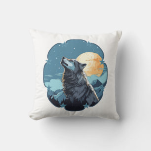 Wolf Moon Stars  Cushion