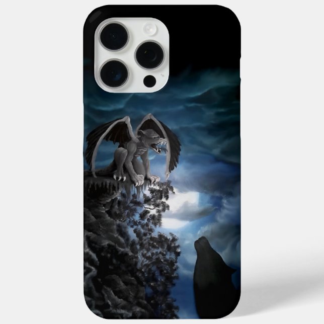 Wolf Moon - Wolf with Golem Case-Mate iPhone Case (Back)