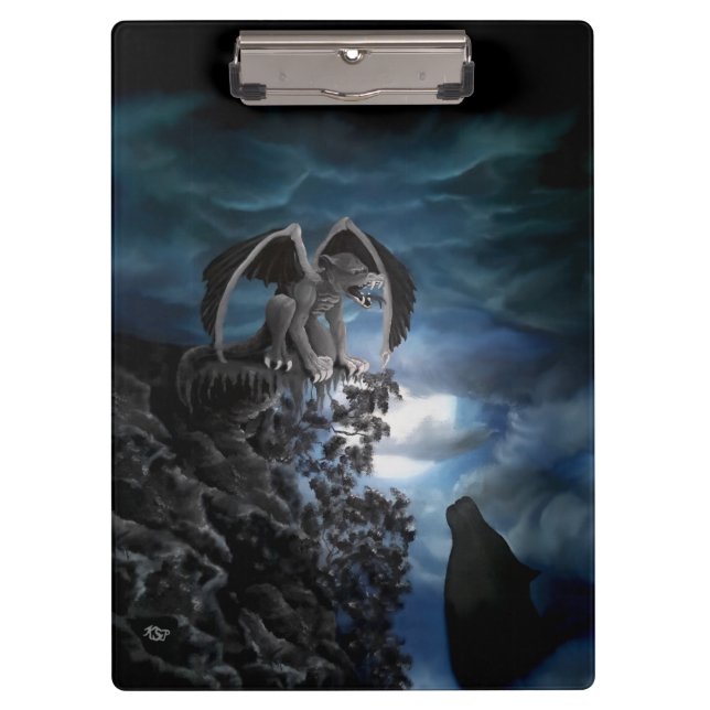 Wolf Moon - Wolf with Golem Clipboard (Front)