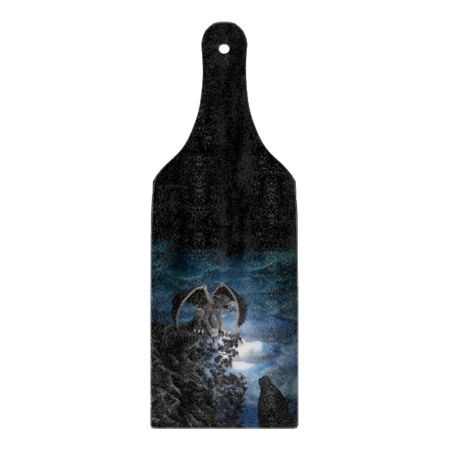 Wolf Moon - Wolf with Golem Cutting Board (Front)