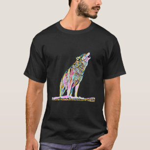 Wolf Motif Pack Moon Wild Lupus Colourful Wolves T-Shirt