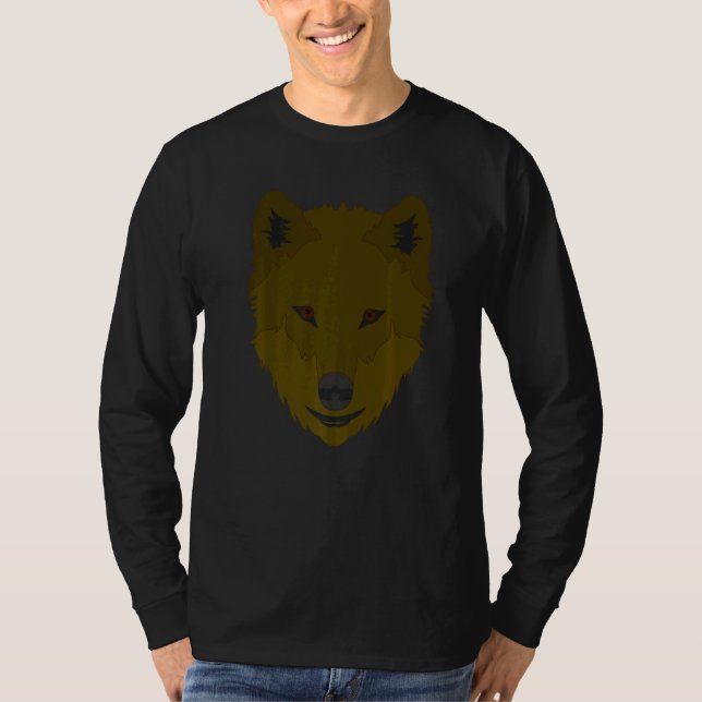 Wolf Motif Predator Face Wolfs  1 T-Shirt (Front)