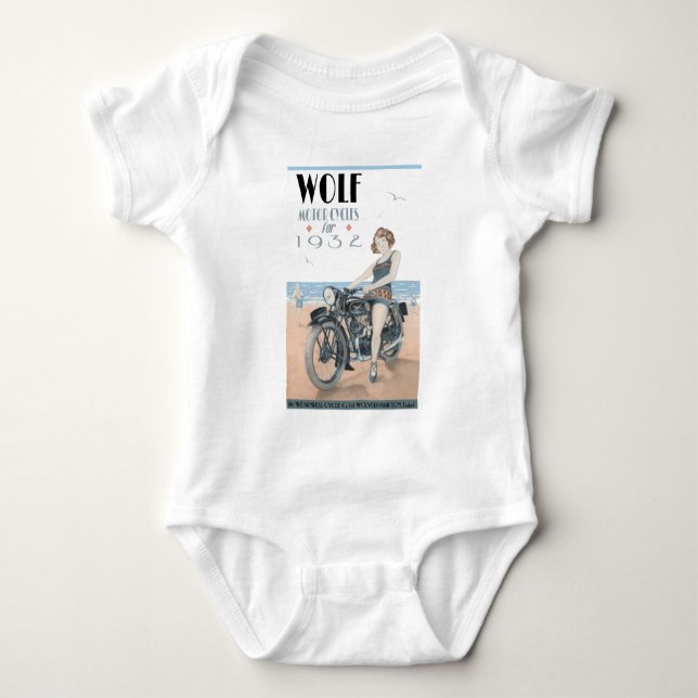 Wolf Motorcycles Baby Bodysuit (Front)