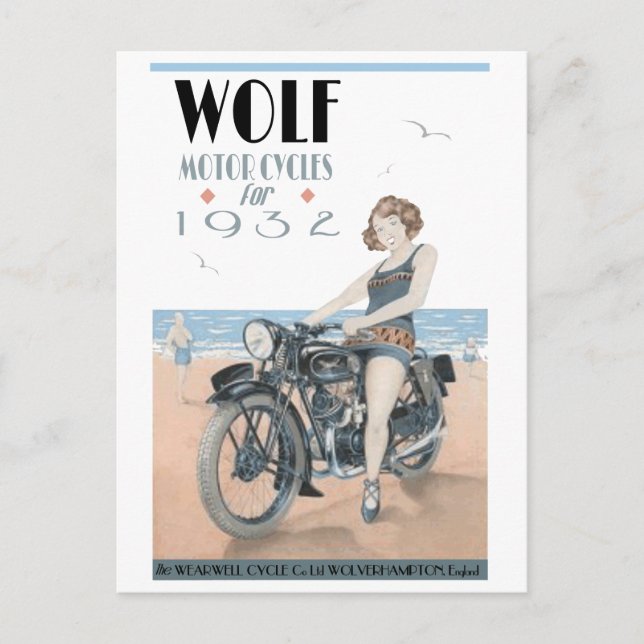 Wolf Motorcycles Postcard (Front)