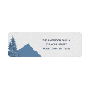 Wolf Mountain Forest Boy Return Address Label