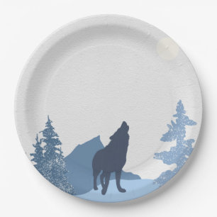 Wolf Mountain Paper Plate