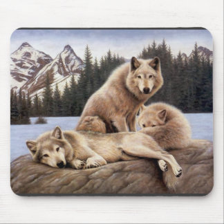 wolf mouse pad