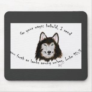 Wolf Mousepad religious