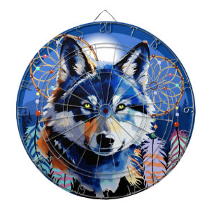 Wolf Native Animal Spirit Dartboard