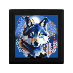Wolf Native Animal Spirit  Gift Box