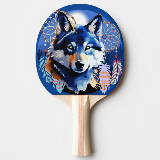 Wolf Native Animal Spirit    Ping Pong Paddle (Front)