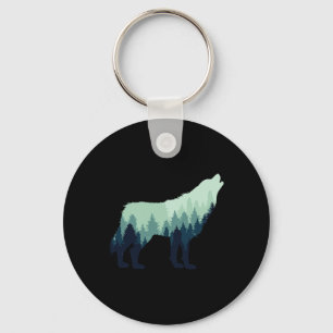 Wolf Nature Outdoor Forest Camping Hiking Gift  Key Ring