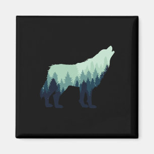 Wolf Nature Outdoor Forest Camping Hiking Gift Magnet