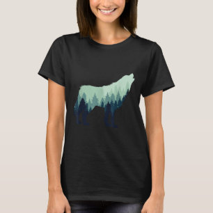 Wolf Nature Outdoor Forest Camping Hiking Gift T-Shirt