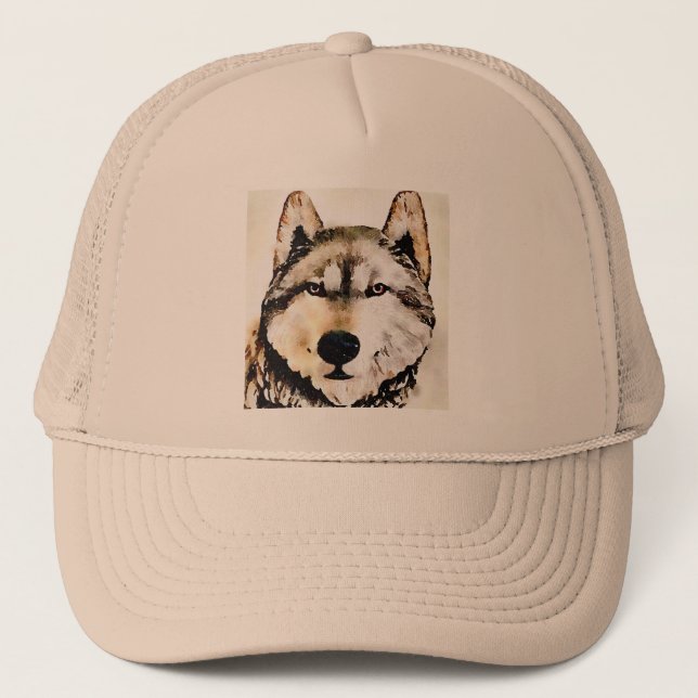 Wolf Nature Trucker Hat (Front)