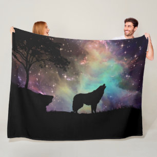 WOLF NEBULA FLEECE BLANKET