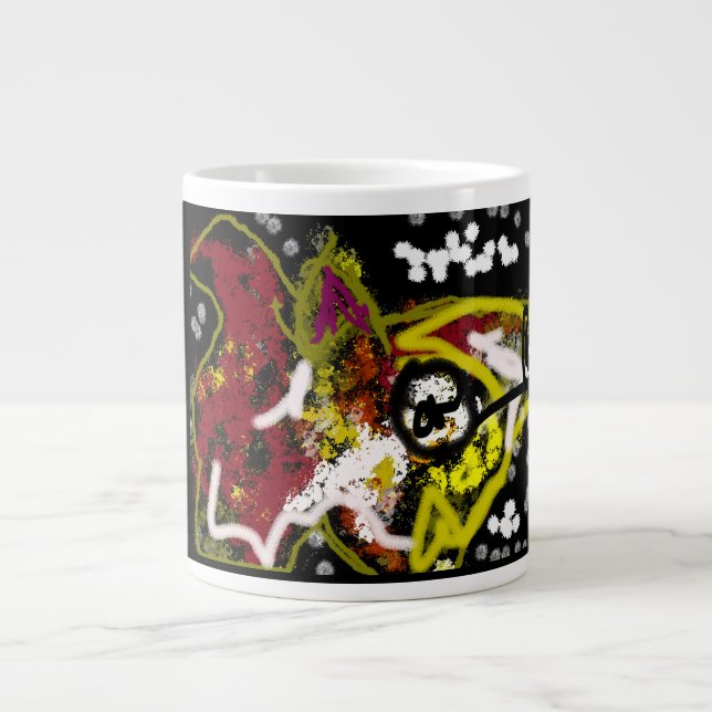 Wolf night   large coffee mug (Front)