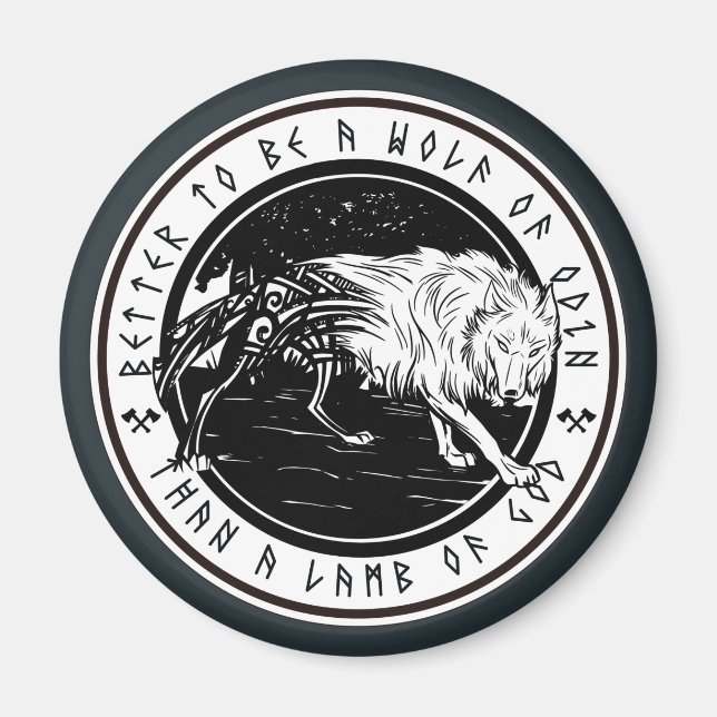 Wolf Of Odin Magnet (Front)