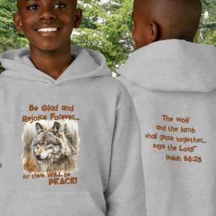 Wolf Of Peace Rustic Watercolor Hoodie