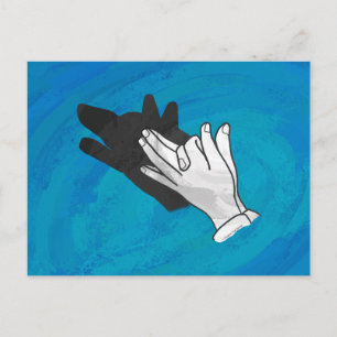 Wolf On Blue Postcard