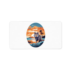 Wolf on the Beach Label